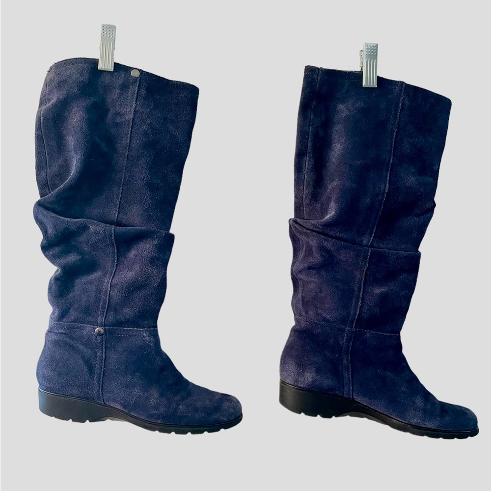 Blue suede boots by Aerosoles 6